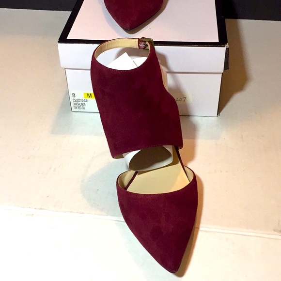 Nine West Salinda Suade Dress Pumps Dark Red Sz 8M - Picture 2 of 7